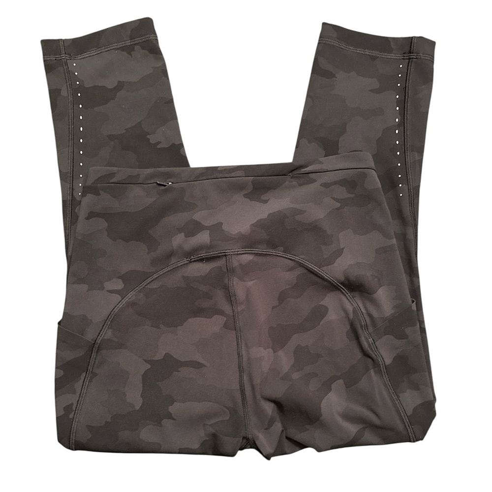 lululemon black and gray Camo cropped Leggings - like new - Picture 2 of 3